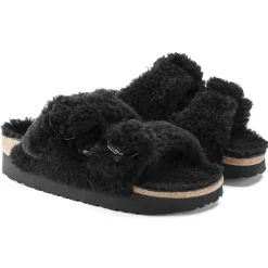 Dames Birkenstock Plateau-Arizona Big Buckle Lamsvel