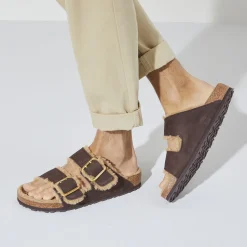 Heren Birkenstock Twee Riemen-Arizona Bold Shearling