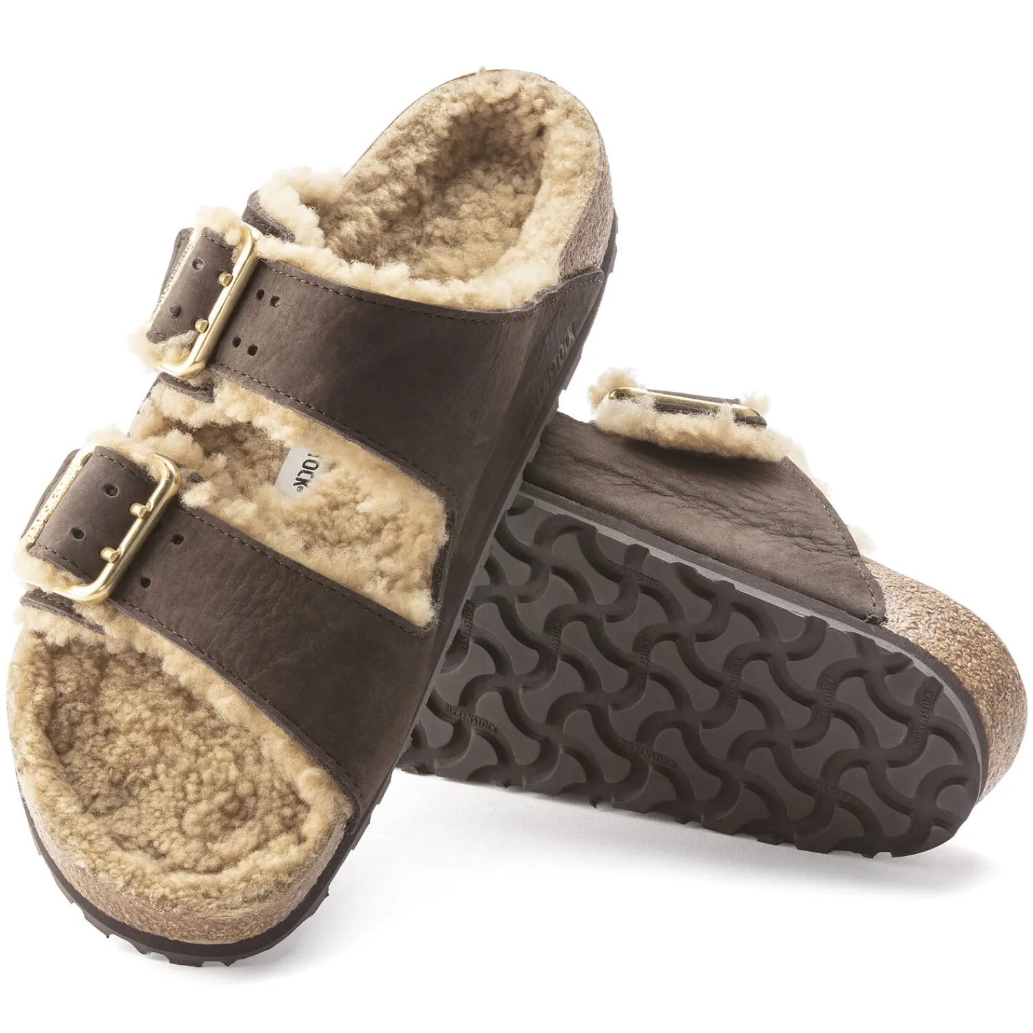 Heren Birkenstock Twee Riemen-Arizona Bold Shearling