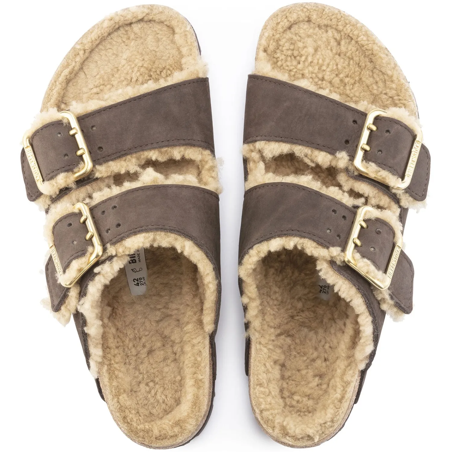Heren Birkenstock Twee Riemen-Arizona Bold Shearling