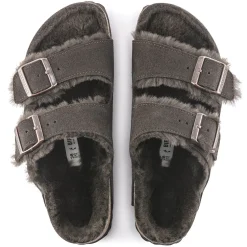 Heren Birkenstock Twee Riemen-Arizona Lamsvel