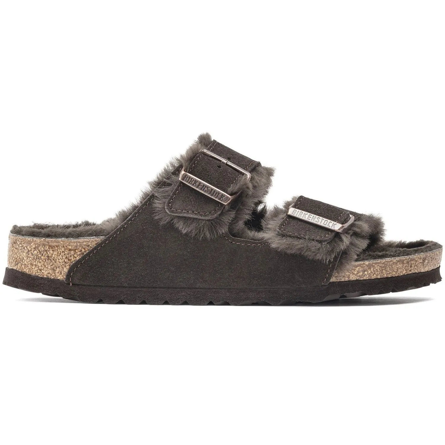 Heren Birkenstock Twee Riemen-Arizona Lamsvel