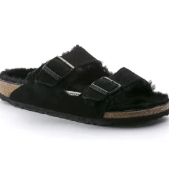 Heren Birkenstock Twee Riemen-Arizona Lamsvel
