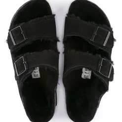 Heren Birkenstock Twee Riemen-Arizona Lamsvel