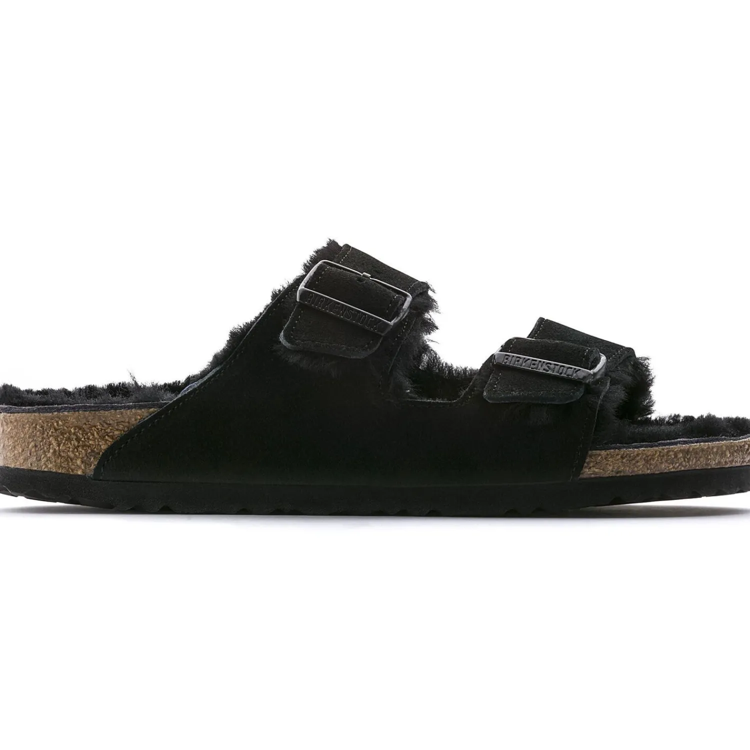 Heren Birkenstock Twee Riemen-Arizona Lamsvel