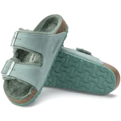 Dames Birkenstock Twee Riemen-Arizona Lamsvel