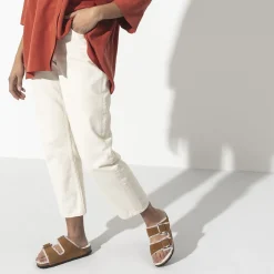 Heren Birkenstock Twee Riemen-Arizona Lamsvel