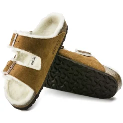 Heren Birkenstock Twee Riemen-Arizona Lamsvel