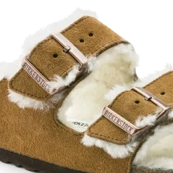 Heren Birkenstock Twee Riemen-Arizona Lamsvel