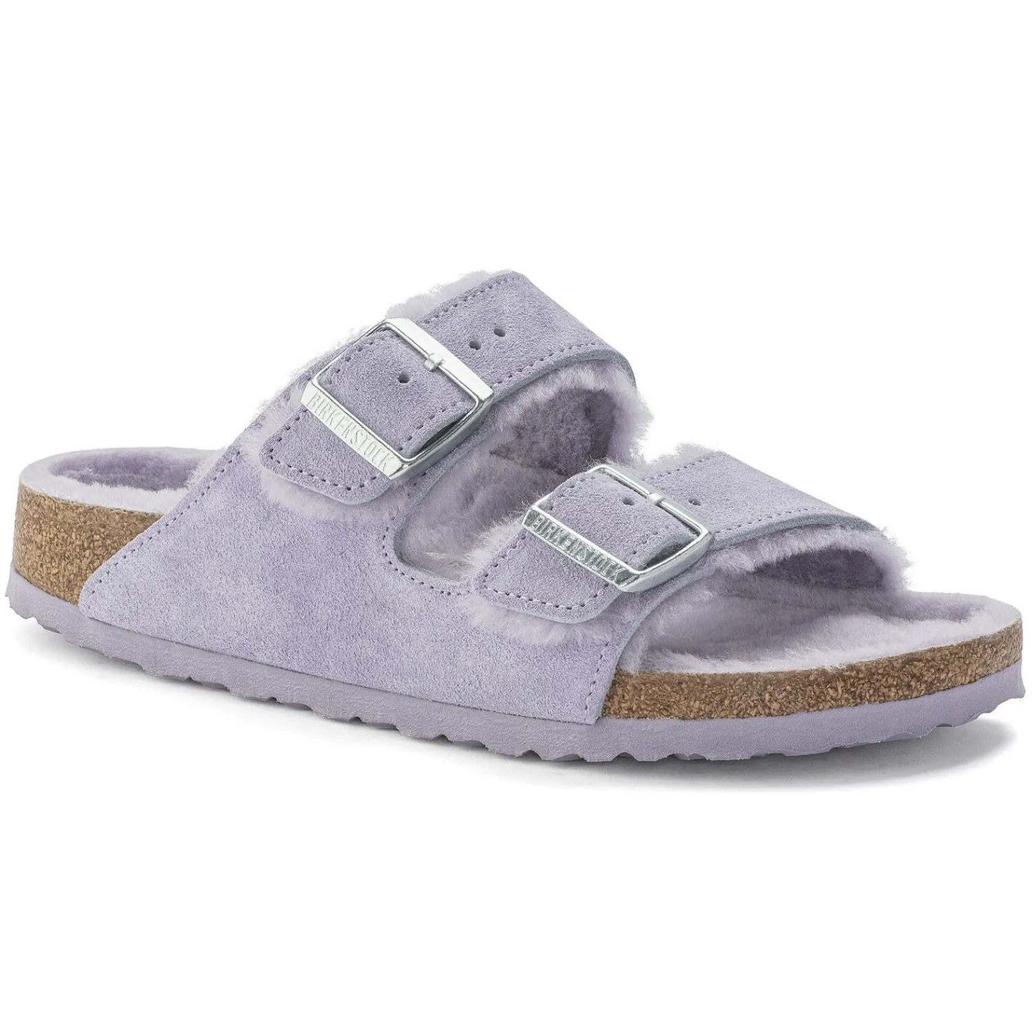 Dames Birkenstock Twee Riemen-Arizona Lamsvel