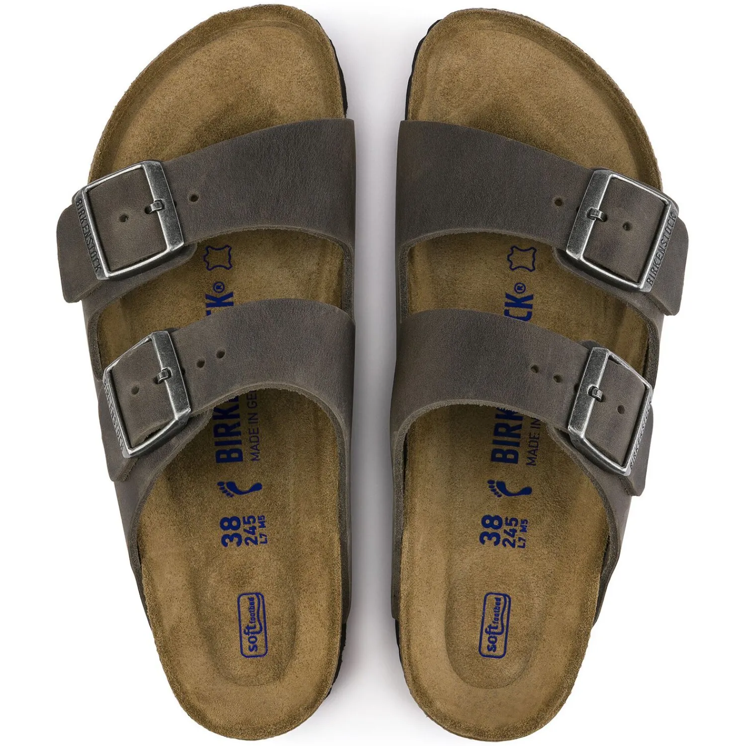 Heren Birkenstock Twee Riemen-Arizona Zacht Voetbed