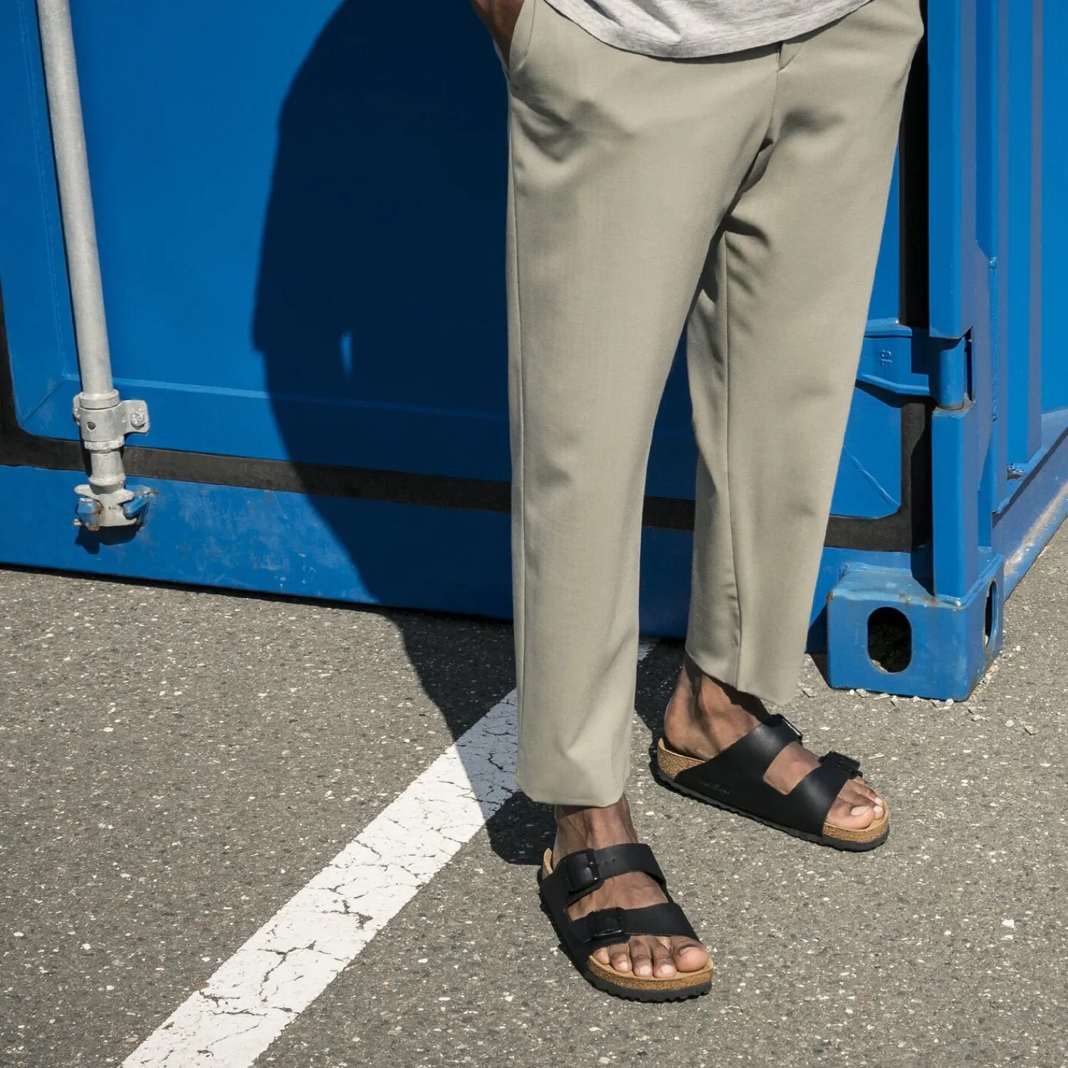 Heren Birkenstock Twee Riemen-Arizona Zacht Voetbed