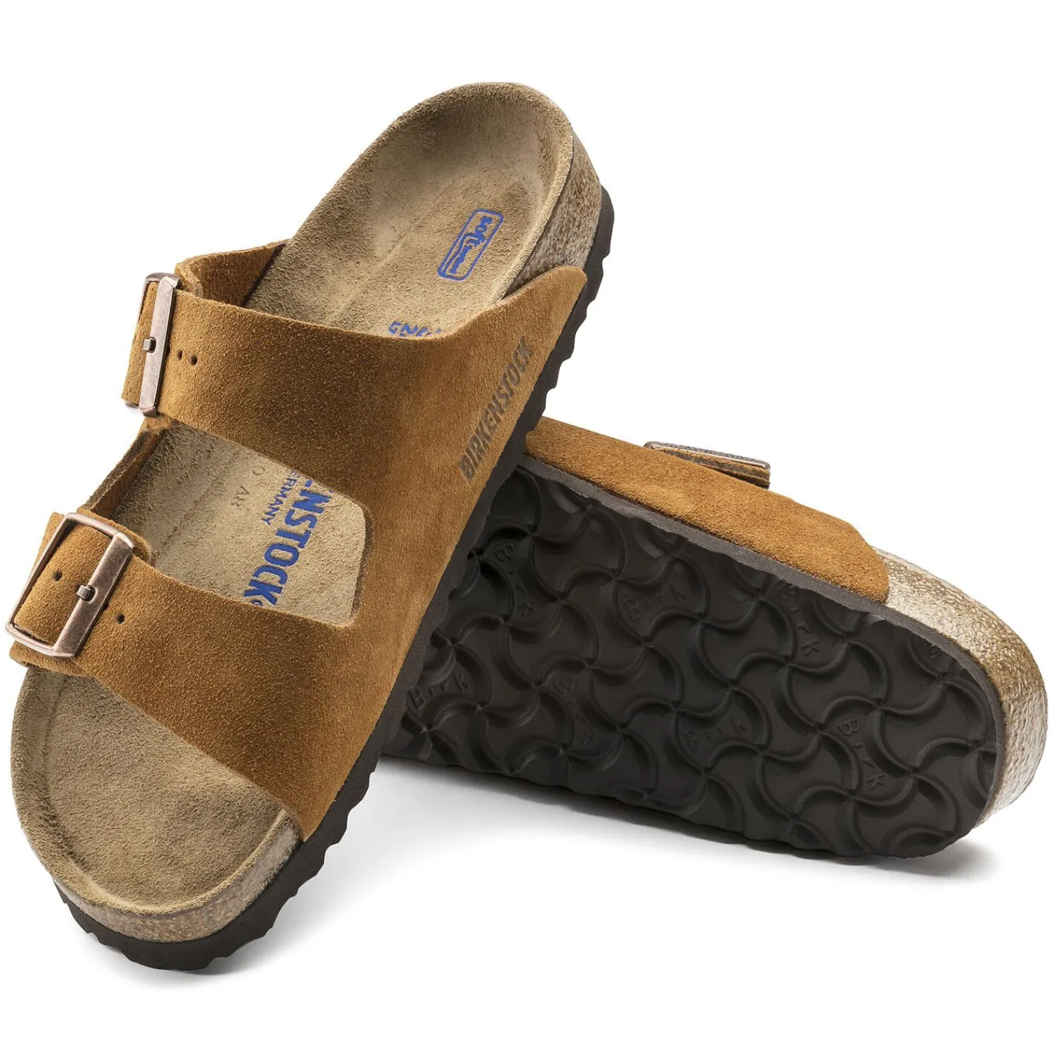 Heren Birkenstock Twee Riemen-Arizona Zacht Voetbed