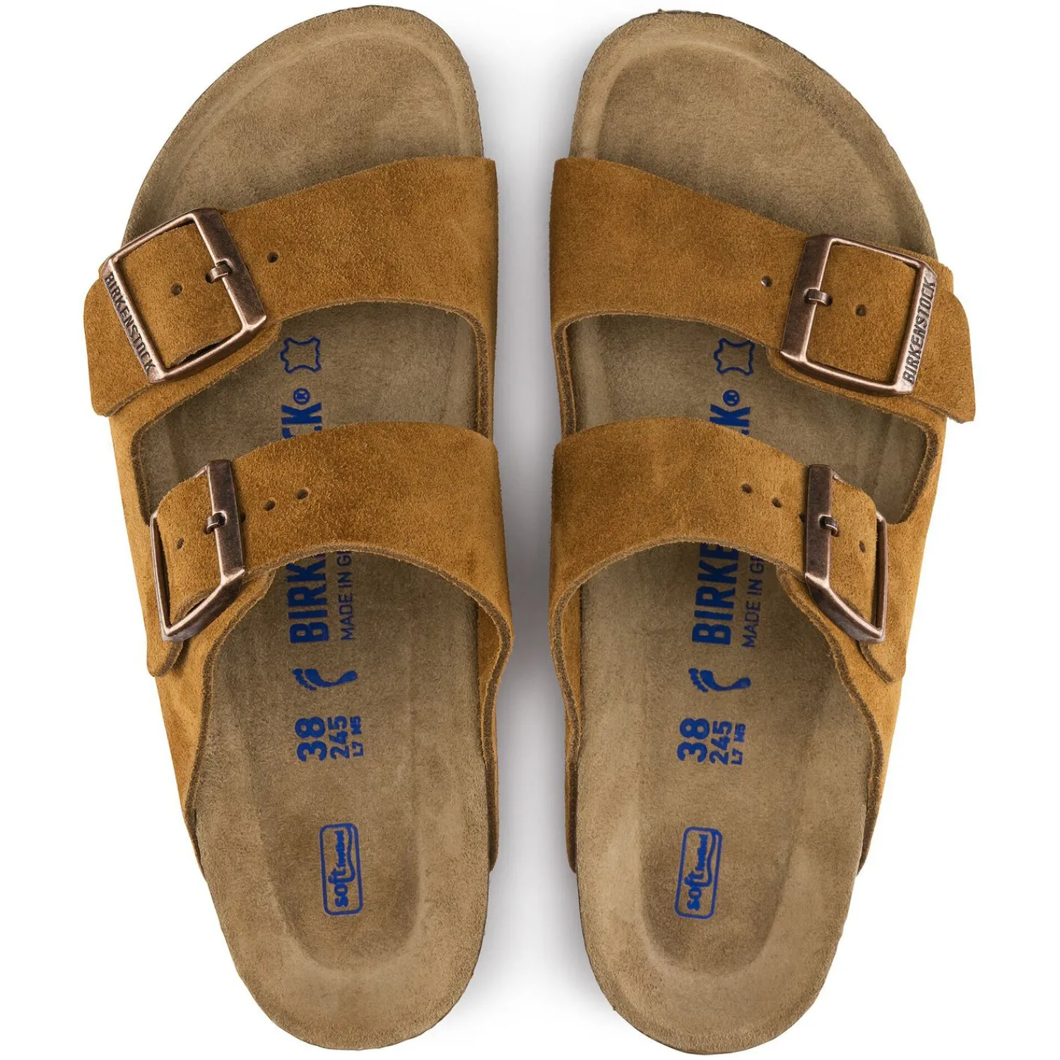 Heren Birkenstock Twee Riemen-Arizona Zacht Voetbed