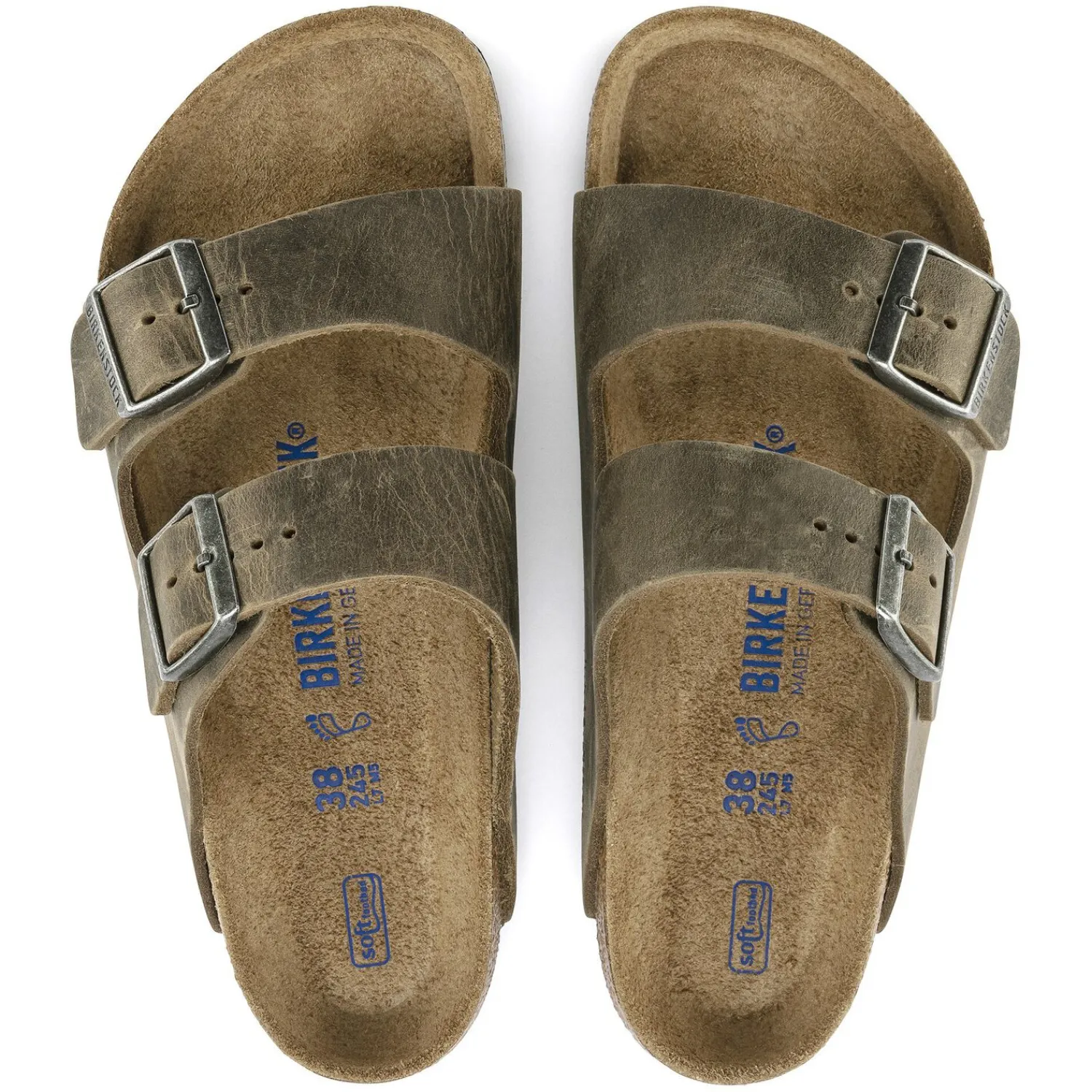 Heren Birkenstock Twee Riemen-Arizona Zacht Voetbed