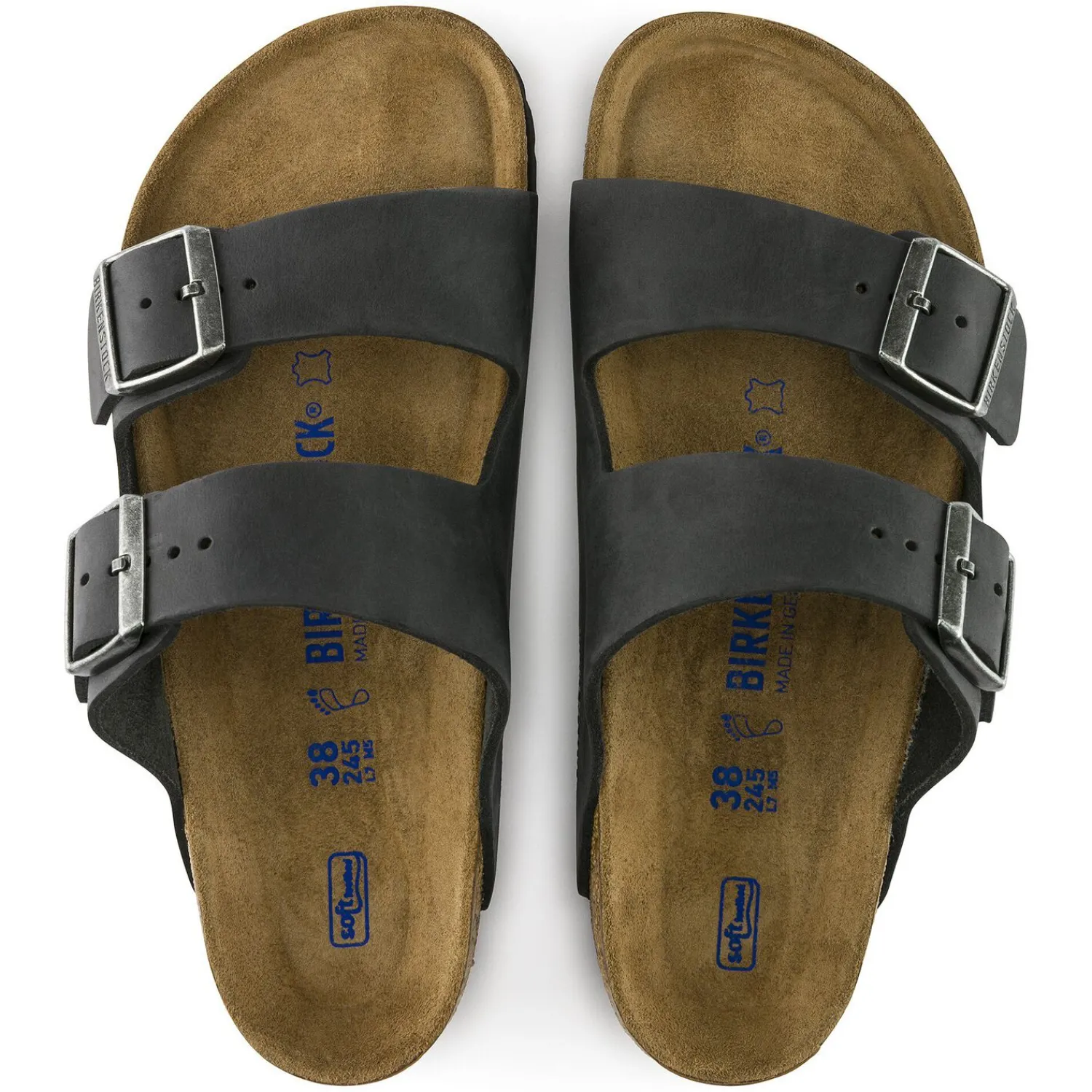 Heren Birkenstock Twee Riemen-Arizona Zacht Voetbed