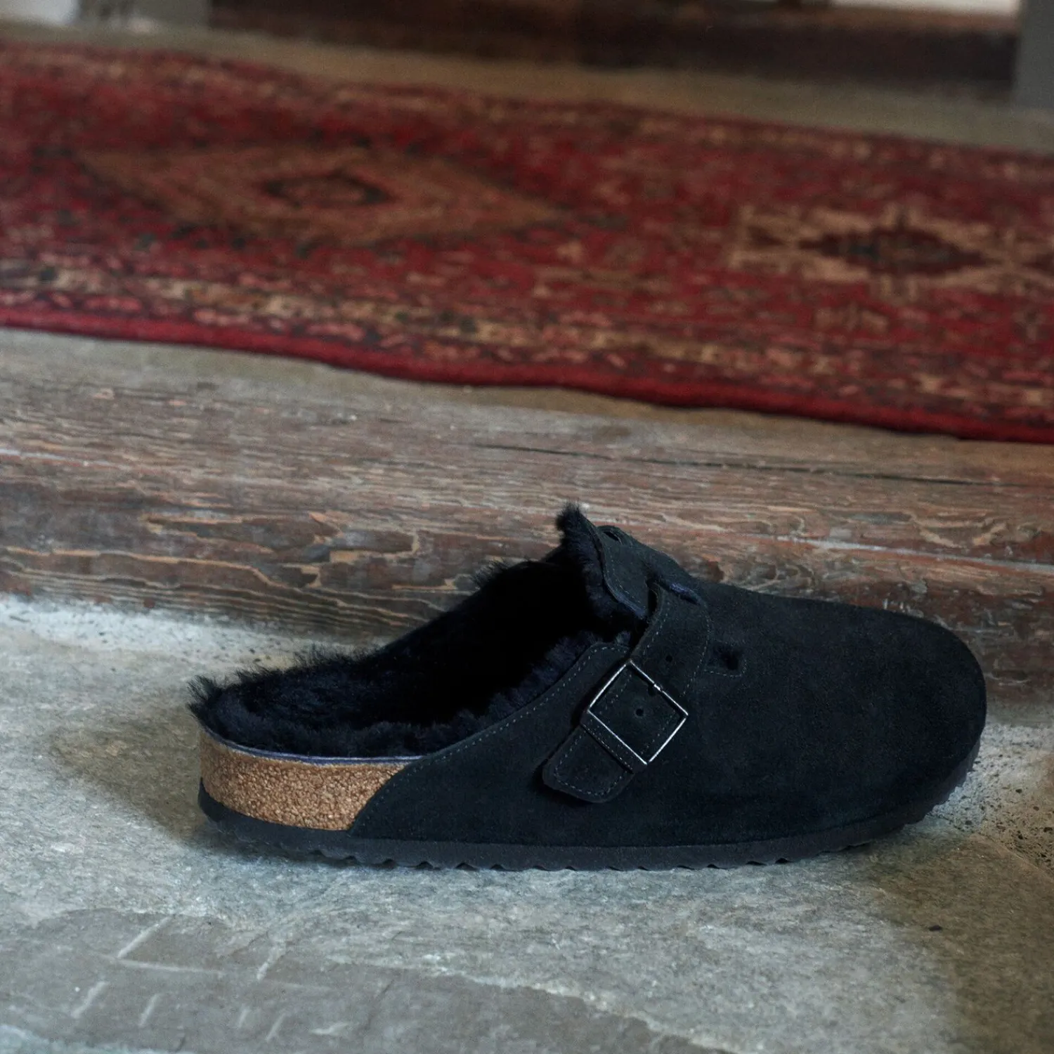 Heren Birkenstock Klompen En Muilen-Boston Lamsvel