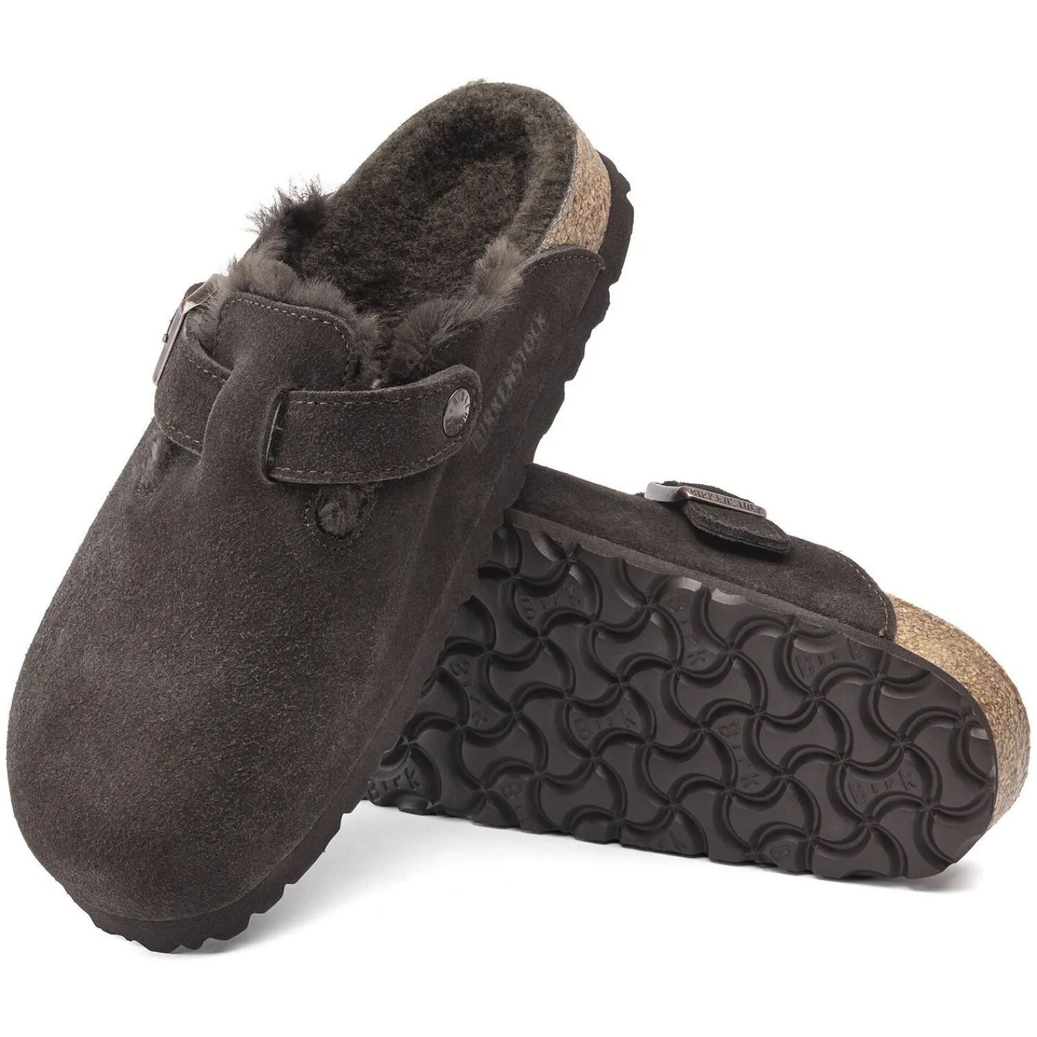 Heren Birkenstock Klompen En Muilen-Boston Lamsvel