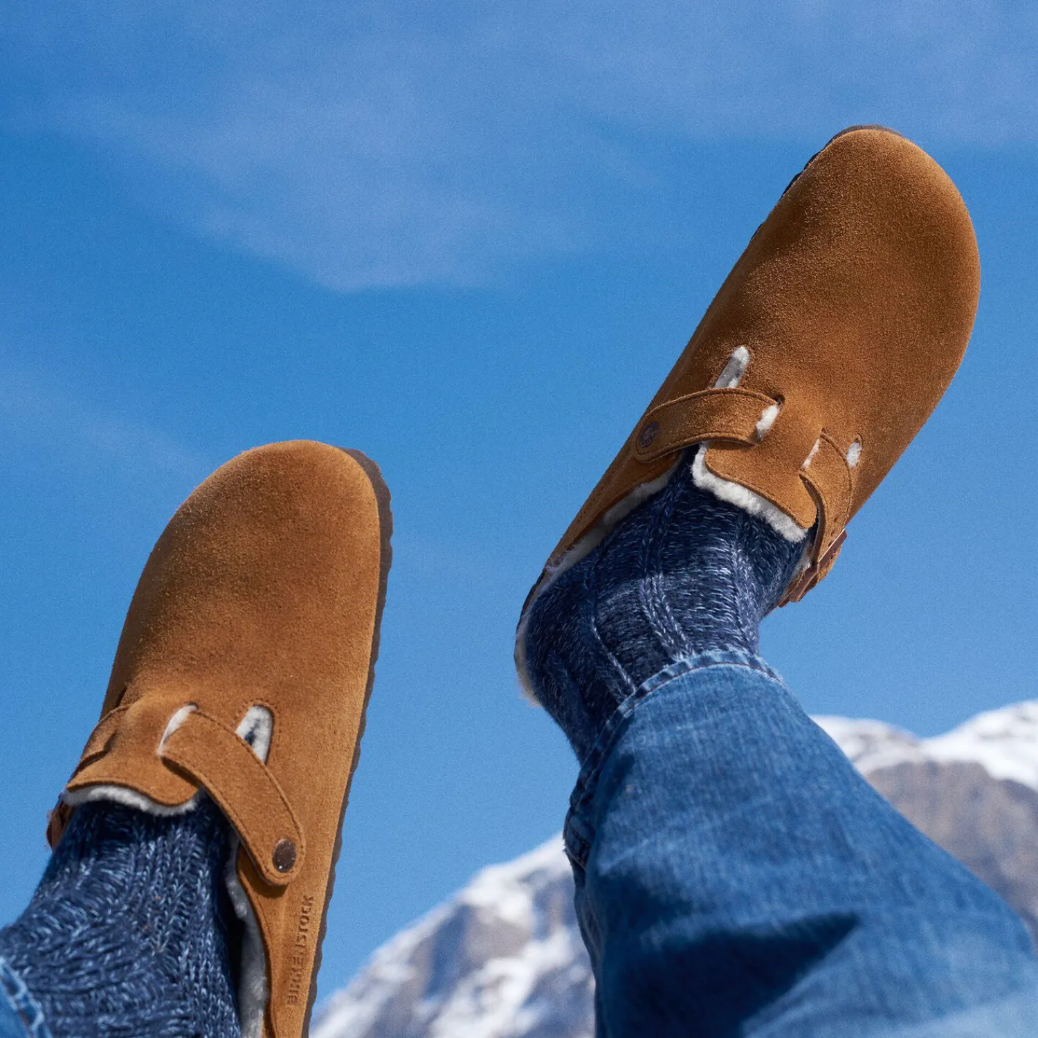 Heren Birkenstock Klompen En Muilen-Boston Lamsvel