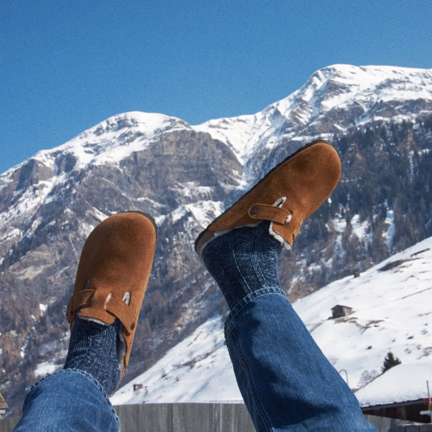 Heren Birkenstock Klompen En Muilen-Boston Lamsvel