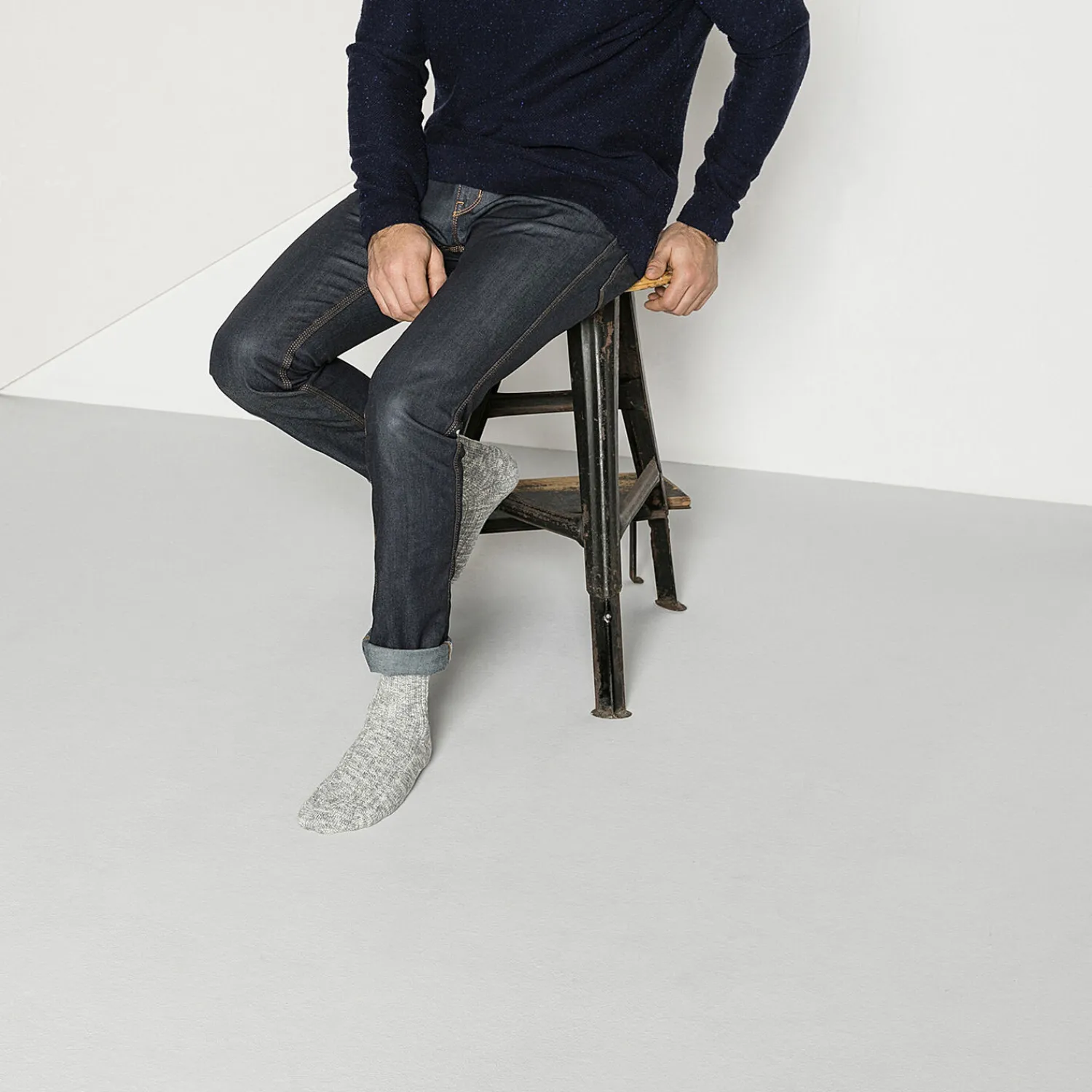 Heren Birkenstock Sokken-Cotton Slub Heren