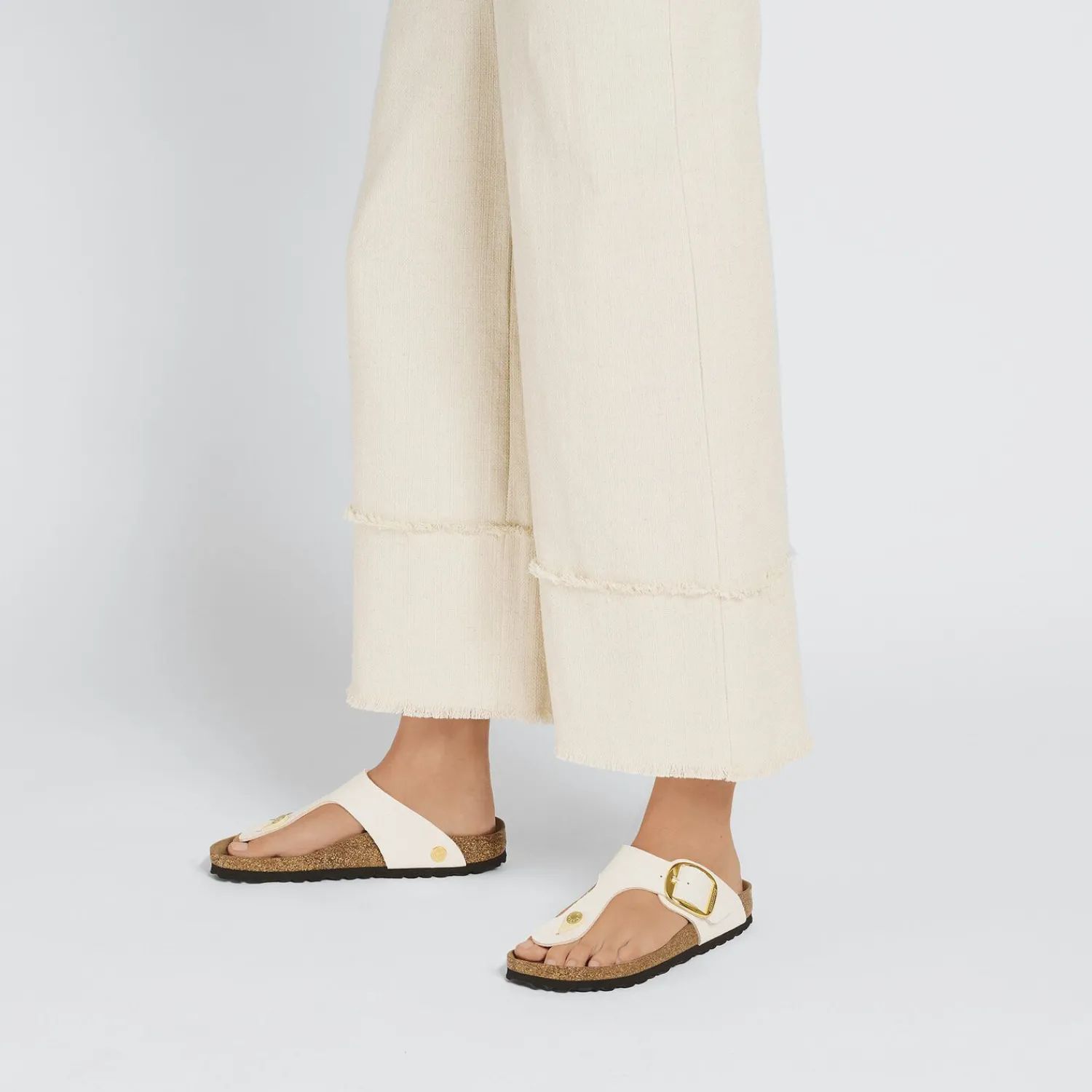 Dames Birkenstock Teensandalen En -Slippers-Gizeh Big Buckle Rivet Logo