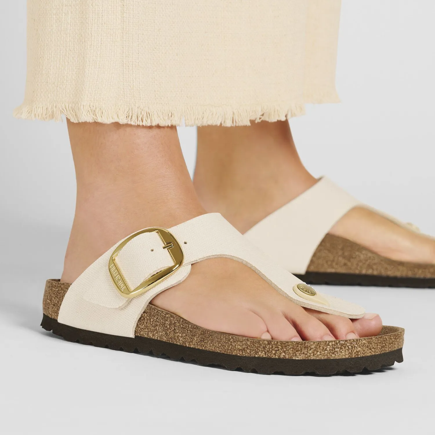Dames Birkenstock Teensandalen En -Slippers-Gizeh Big Buckle Rivet Logo