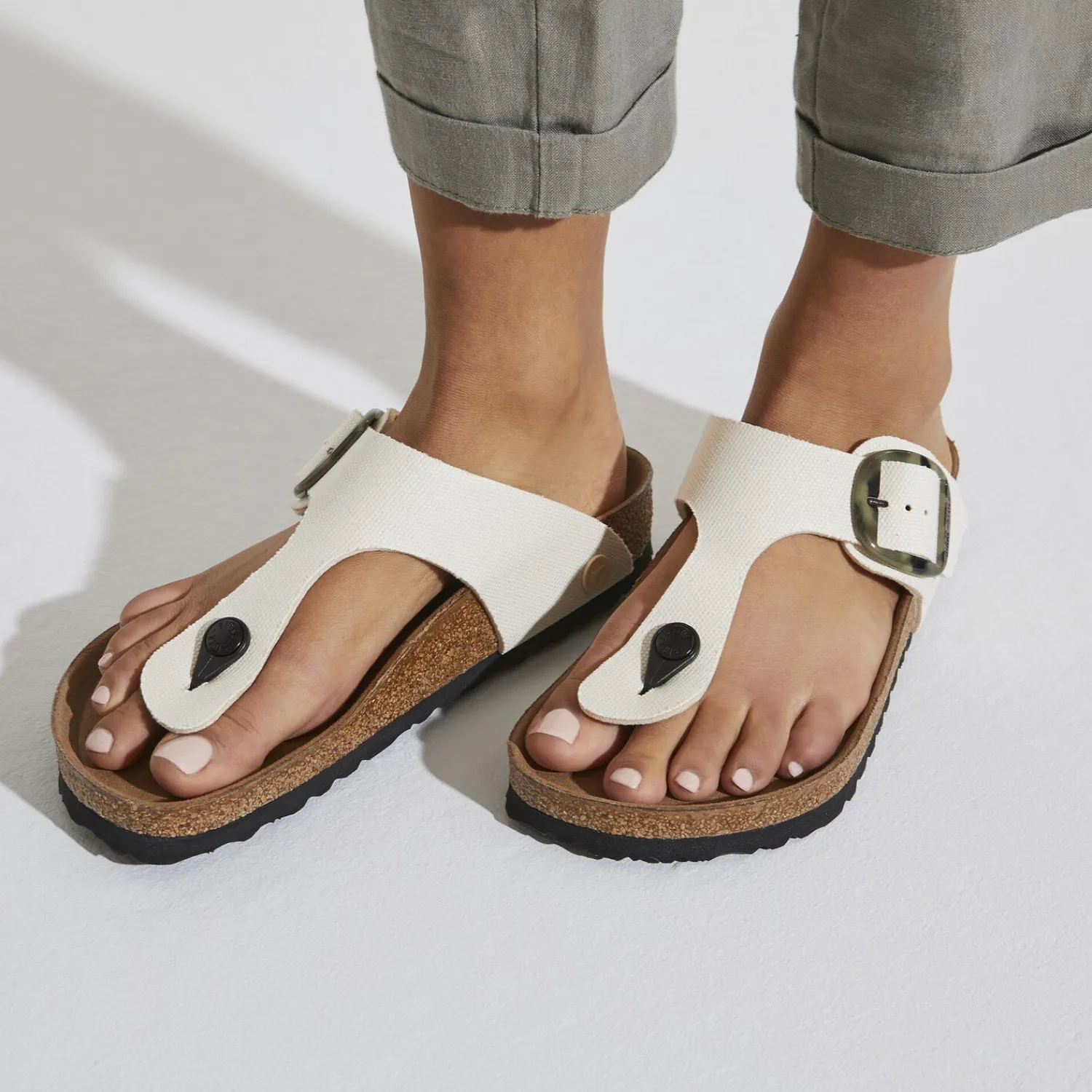 Dames Birkenstock Teensandalen En -Slippers-Gizeh Vegan Big Buckle