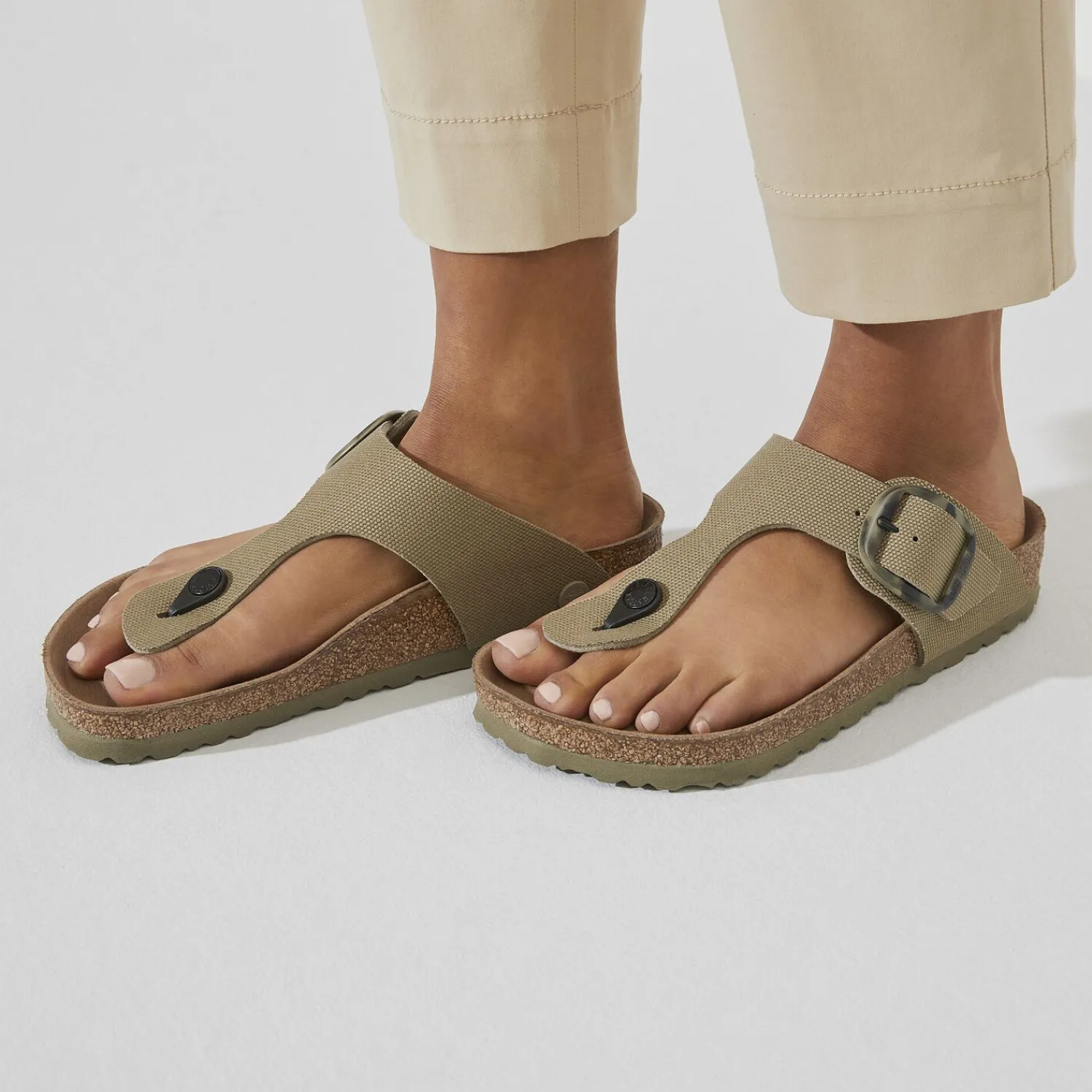 Dames Birkenstock Teensandalen En -Slippers-Gizeh Vegan Big Buckle