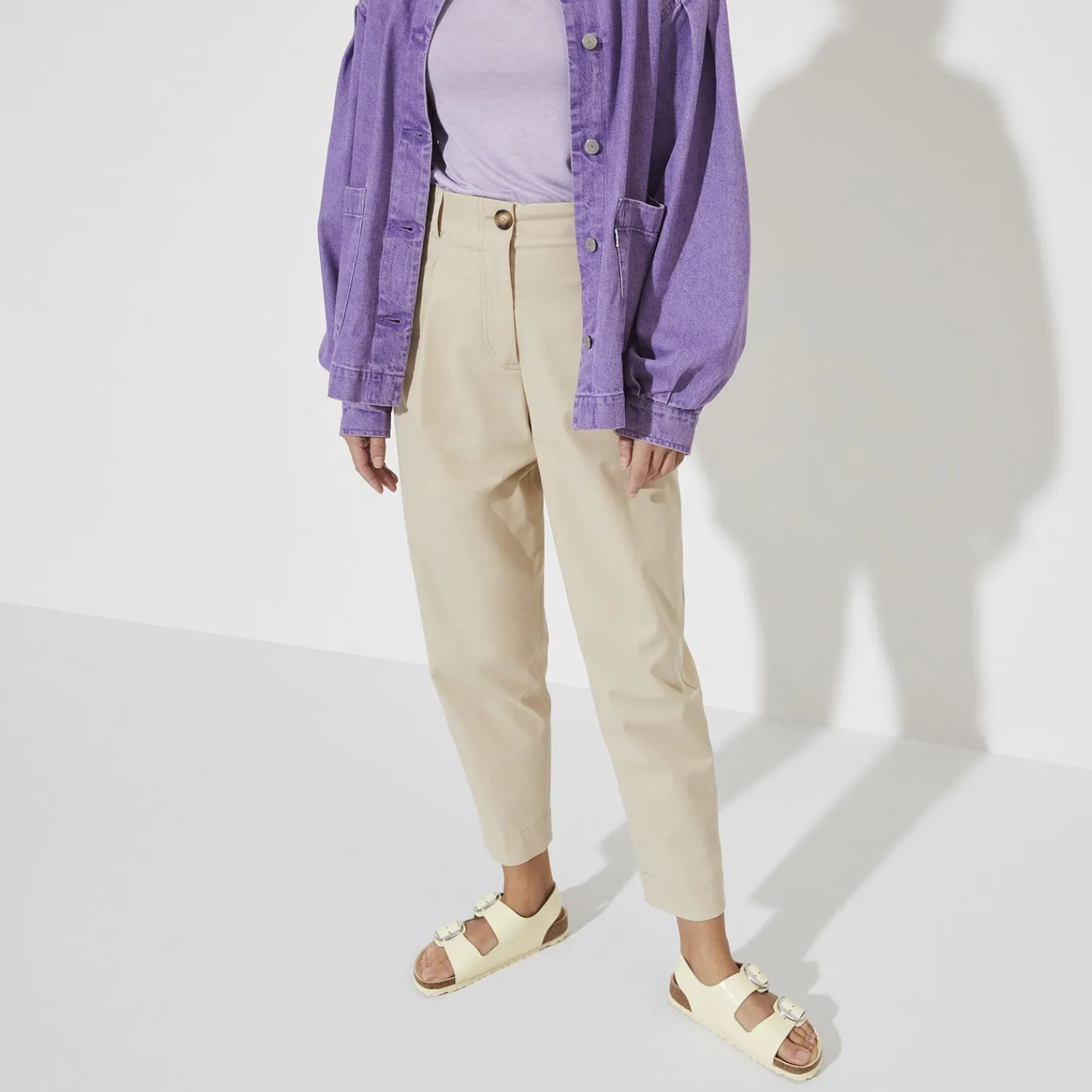 Dames Birkenstock Met Hielriem-Milano Big Buckle
