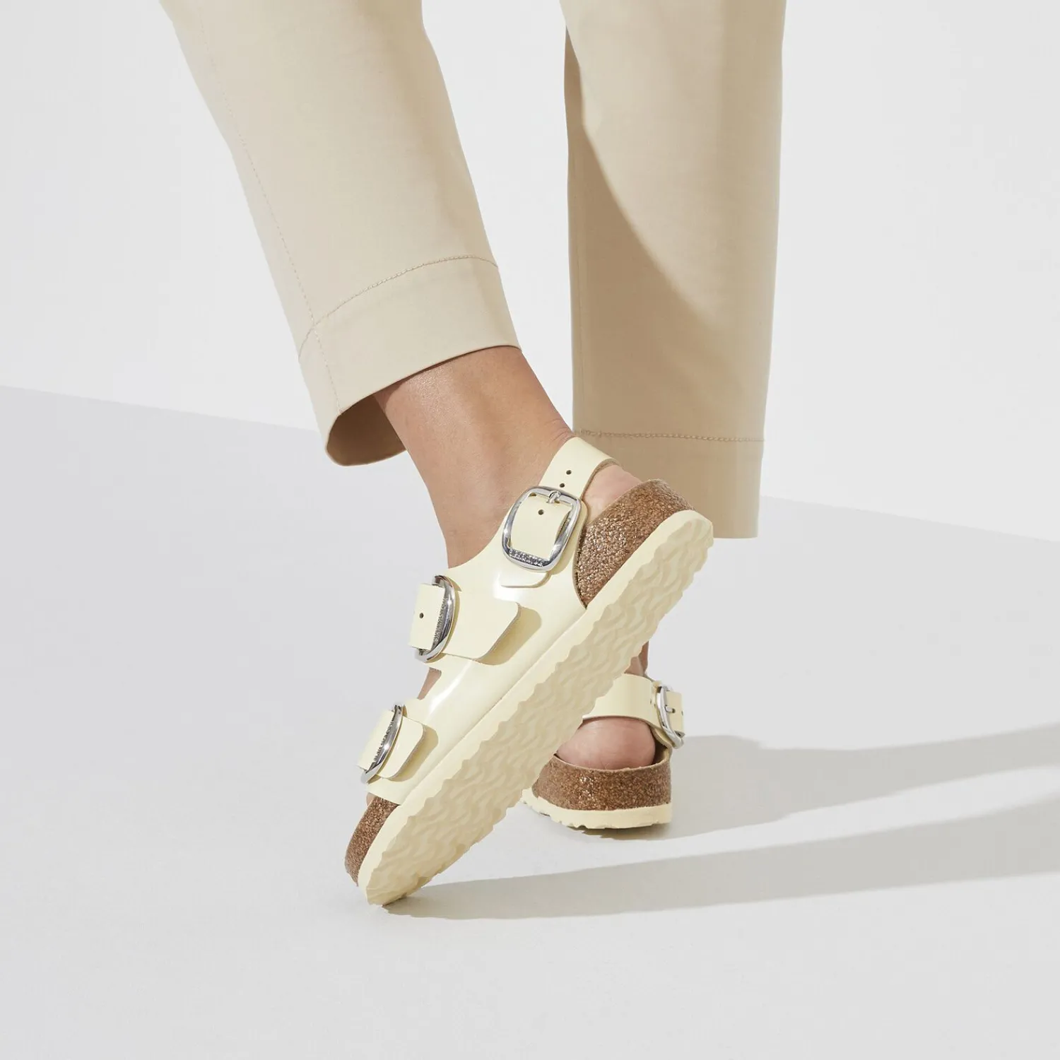 Dames Birkenstock Met Hielriem-Milano Big Buckle
