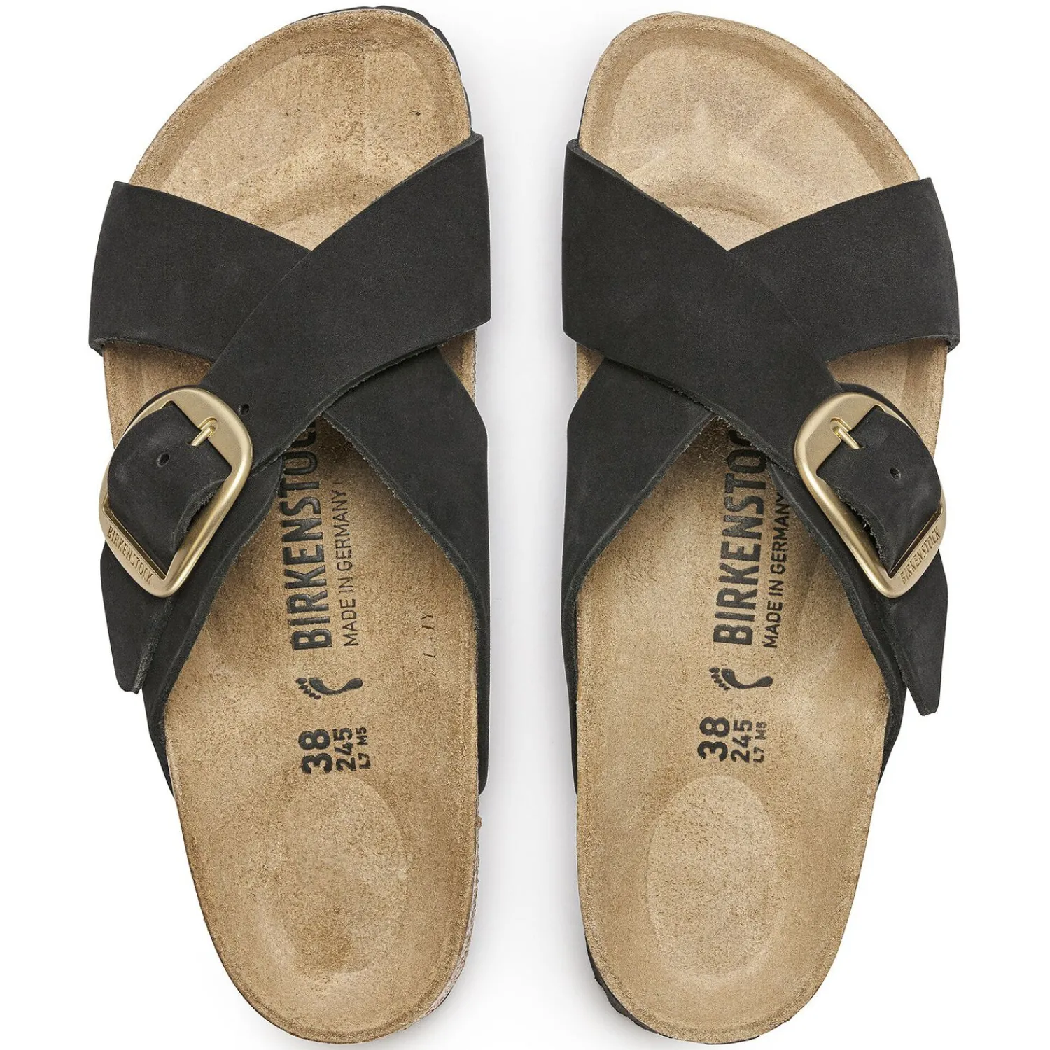 Dames Birkenstock Twee Riemen-Siena Big Buckle