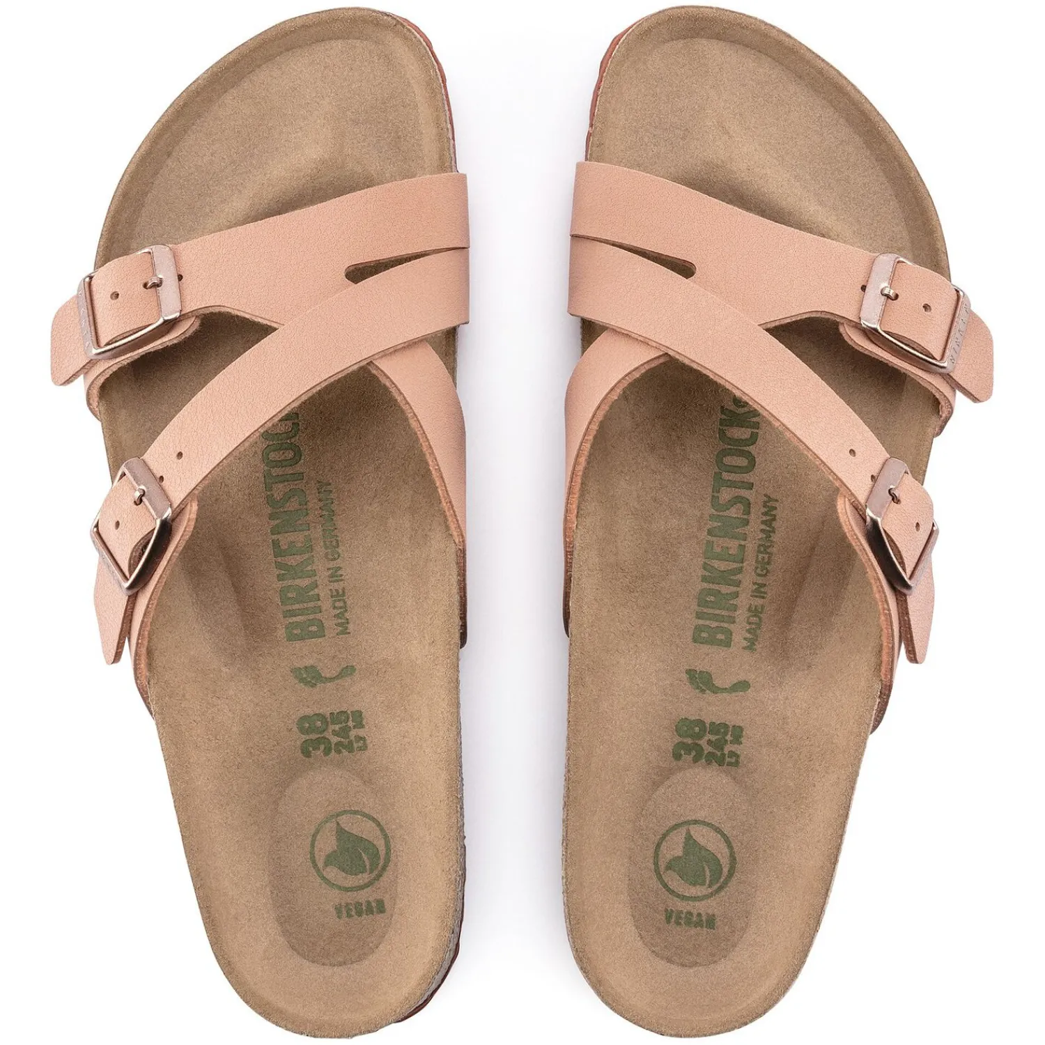 Dames Birkenstock Twee Riemen-Yao Veganistisch